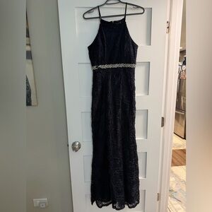 Trixxi Black Textured Maxi Dress